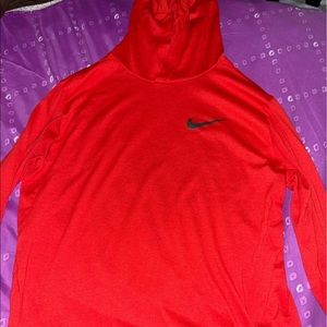 Nike long sleeve dri-fit shirt with hood